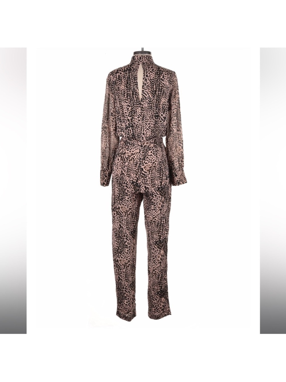 Reiss Leona Leopard Print Jumpsuit NWT Size 4 Wide Leg Animal Print - Picture 3 of 4